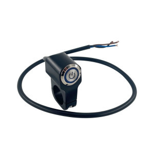 Spínač svetiel / predátorov / zvukových systémov 12V -  na motocykel / modro podsvietený