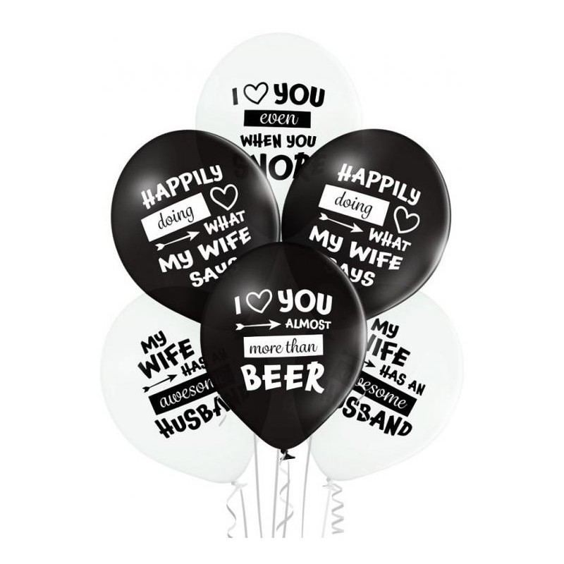 BRN_5000650 Godan Set balónov - Best Wife / Best Husband , 30cm (6ks) Best Wife