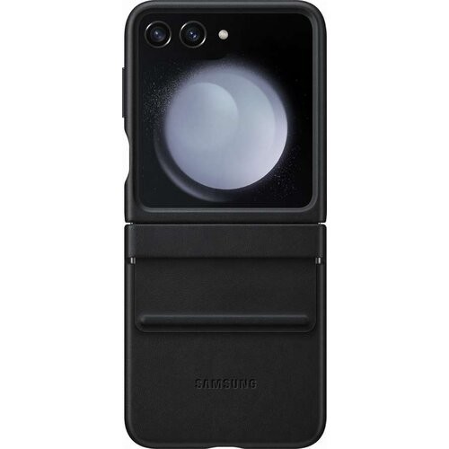 Samsung Zadný kryt z eko kože pre Galaxy Z Flip5, Čierna