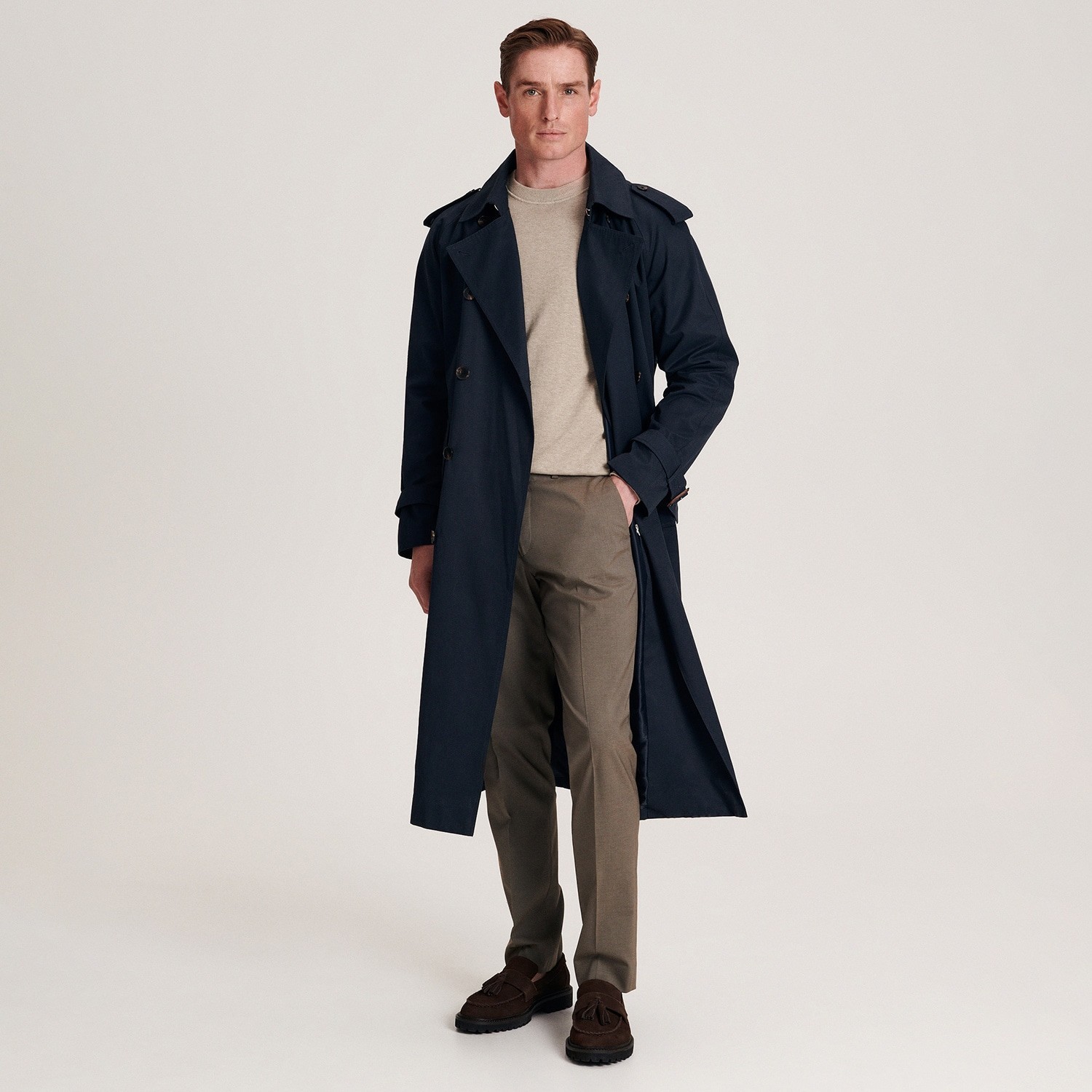 Reserved - Men`s trousers - Hnědá