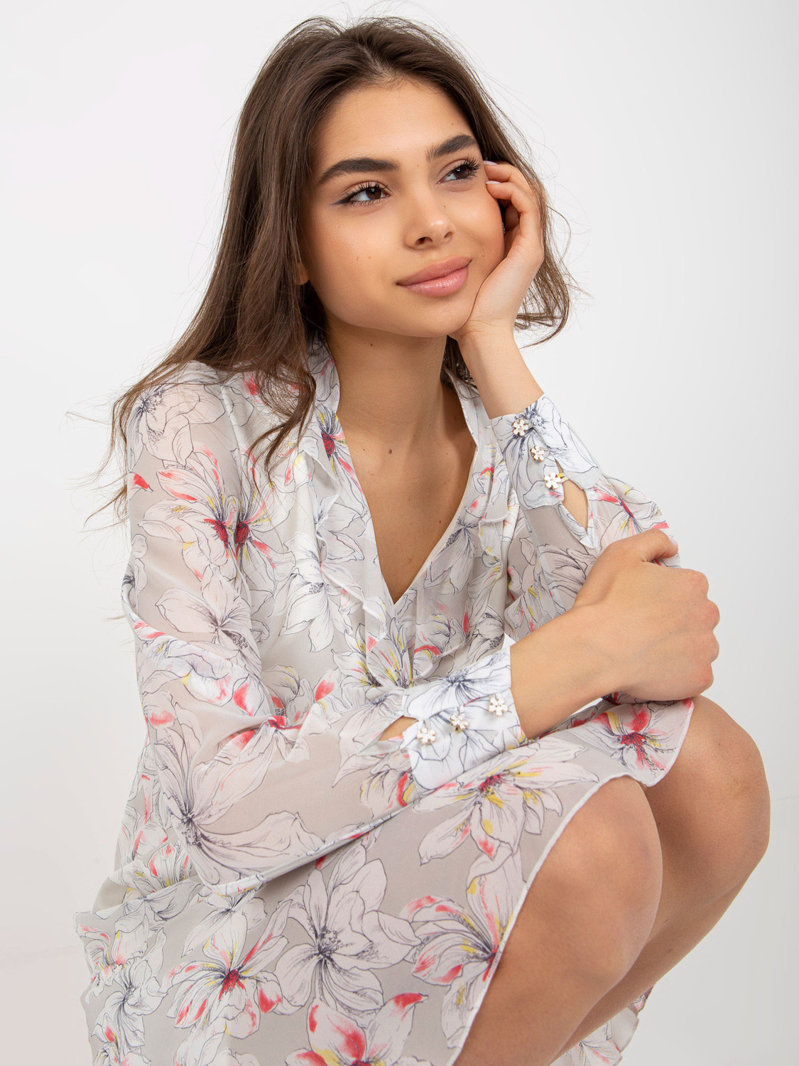 NU SK 289 šaty.88P svetlo šedá 40