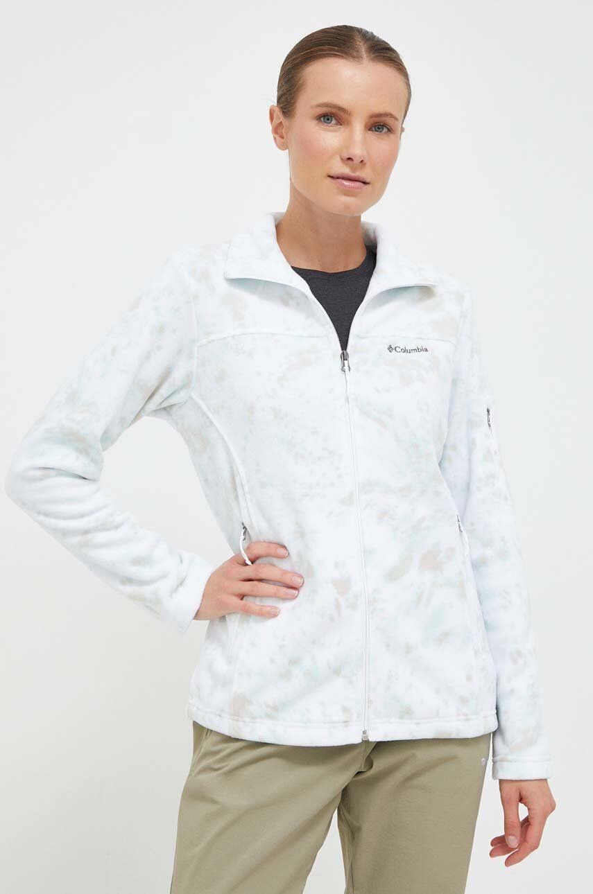 Športová mikina Columbia Fast Trek Printed čierna farba, vzorovaná