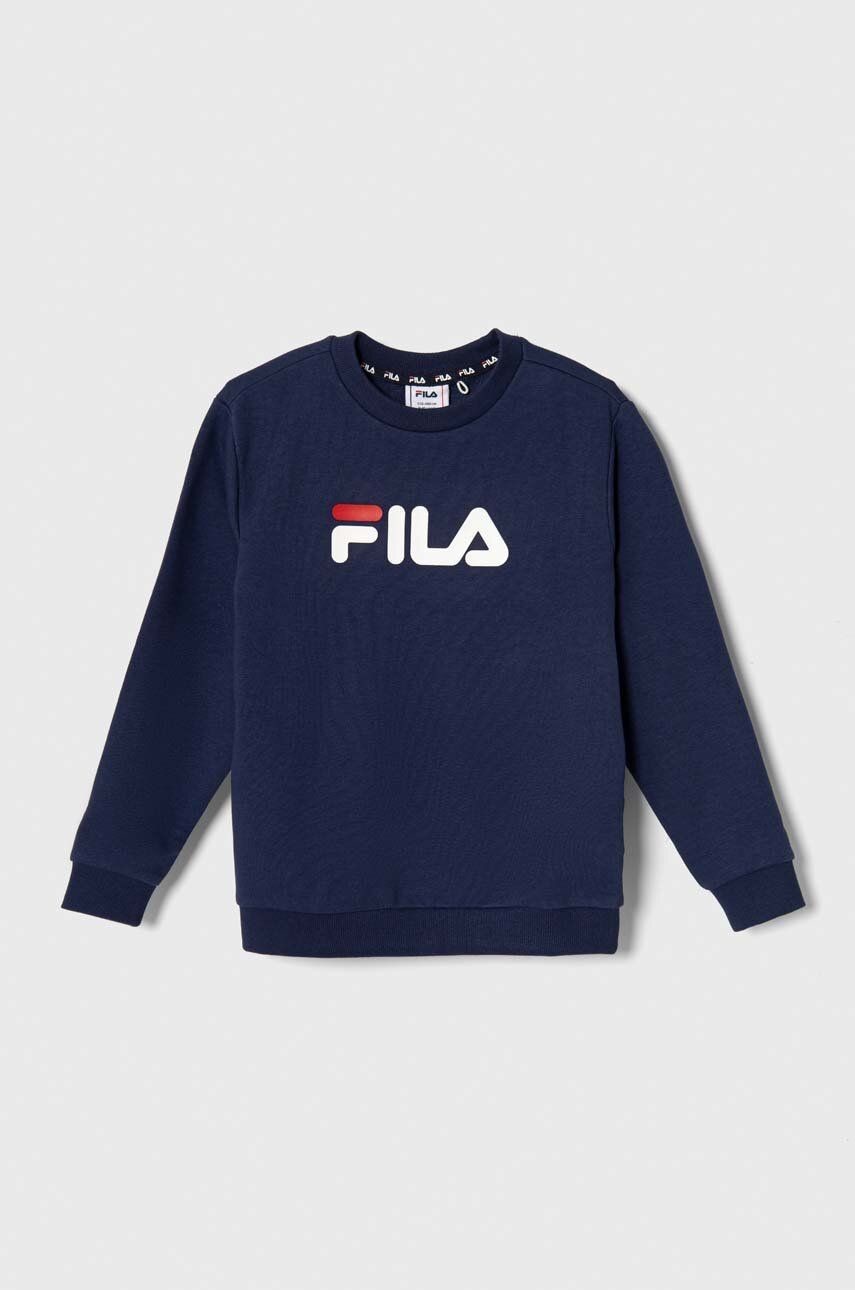 Detská mikina Fila žltá farba, s potlačou