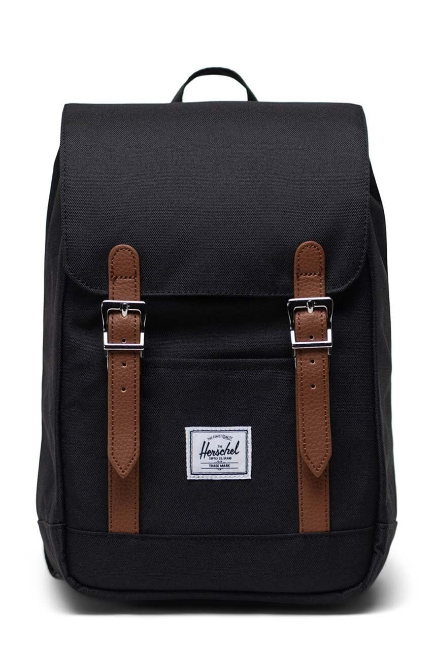 Ruksak Herschel 11398-00001-OS Retreat Mini Backpack čierna farba, malý, jednofarebný