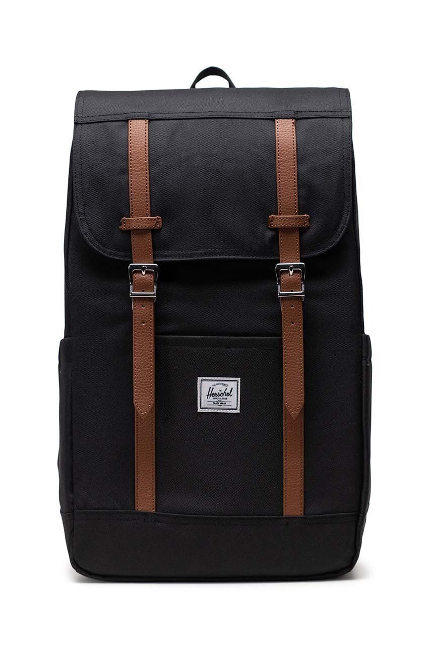 Ruksak Herschel 11397-00001-OS Retreat Backpack čierna farba, veľký, jednofarebný