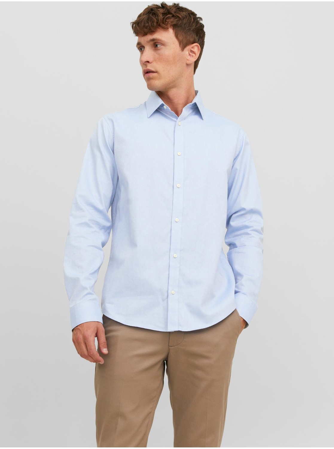 Svetlomodrá pánska košeľa Jack & Jones Label