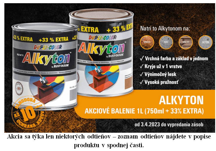 ALKYTON - Antikorózna farba na hrdzu 2v1 RAL 7016 - antracitová šedá 5 L