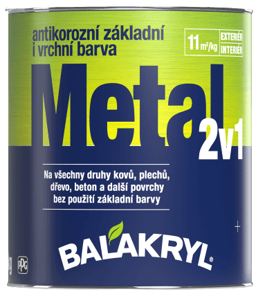 BALAKRYL METAL 2v1 - Antikorózna farba na kov RAL 6005 - machová zelená 5 kg