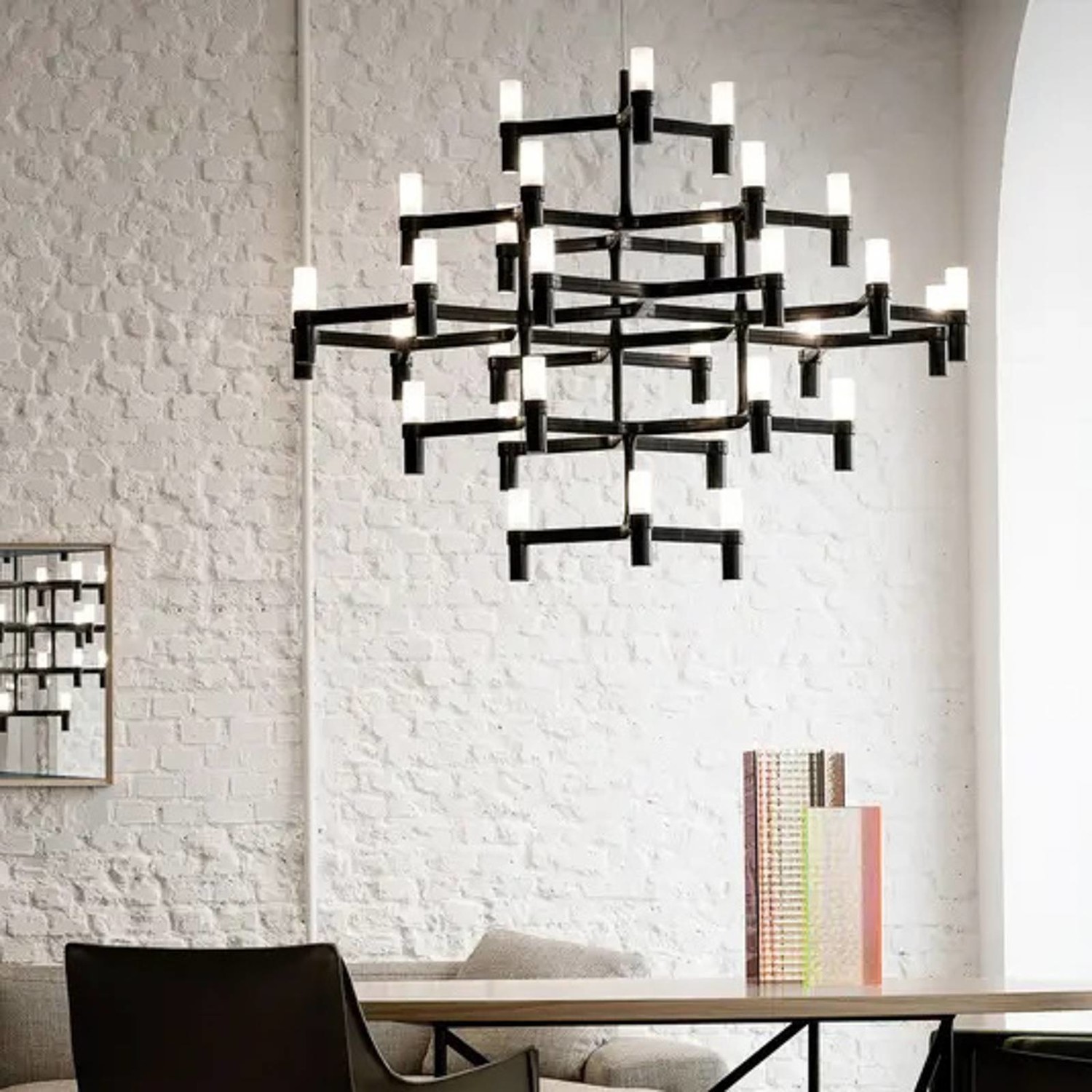 Nemo Crown Major závesná lampa 30-pl., biela