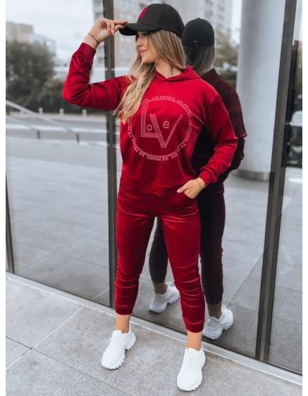 Dámska velúrová súprava VIP PRIVATE bordová