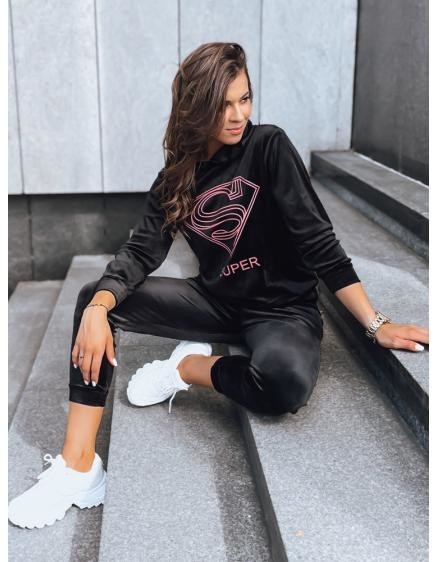 Dámska velúrová súprava VOGUE čierna
