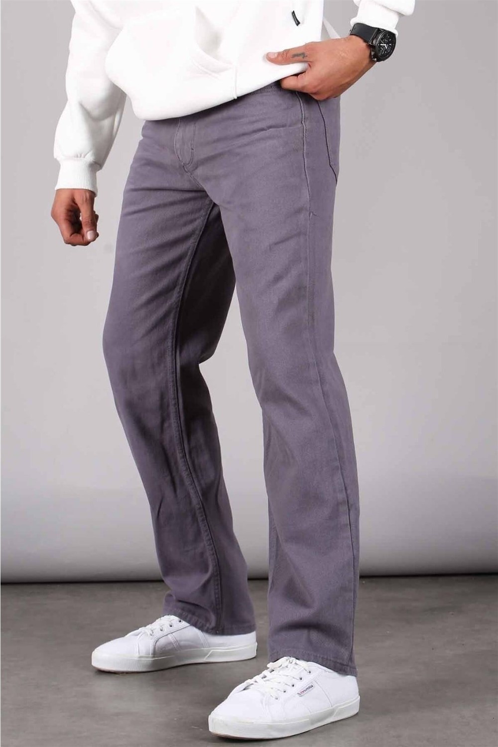 Madmext Jeans - Gray - Straight