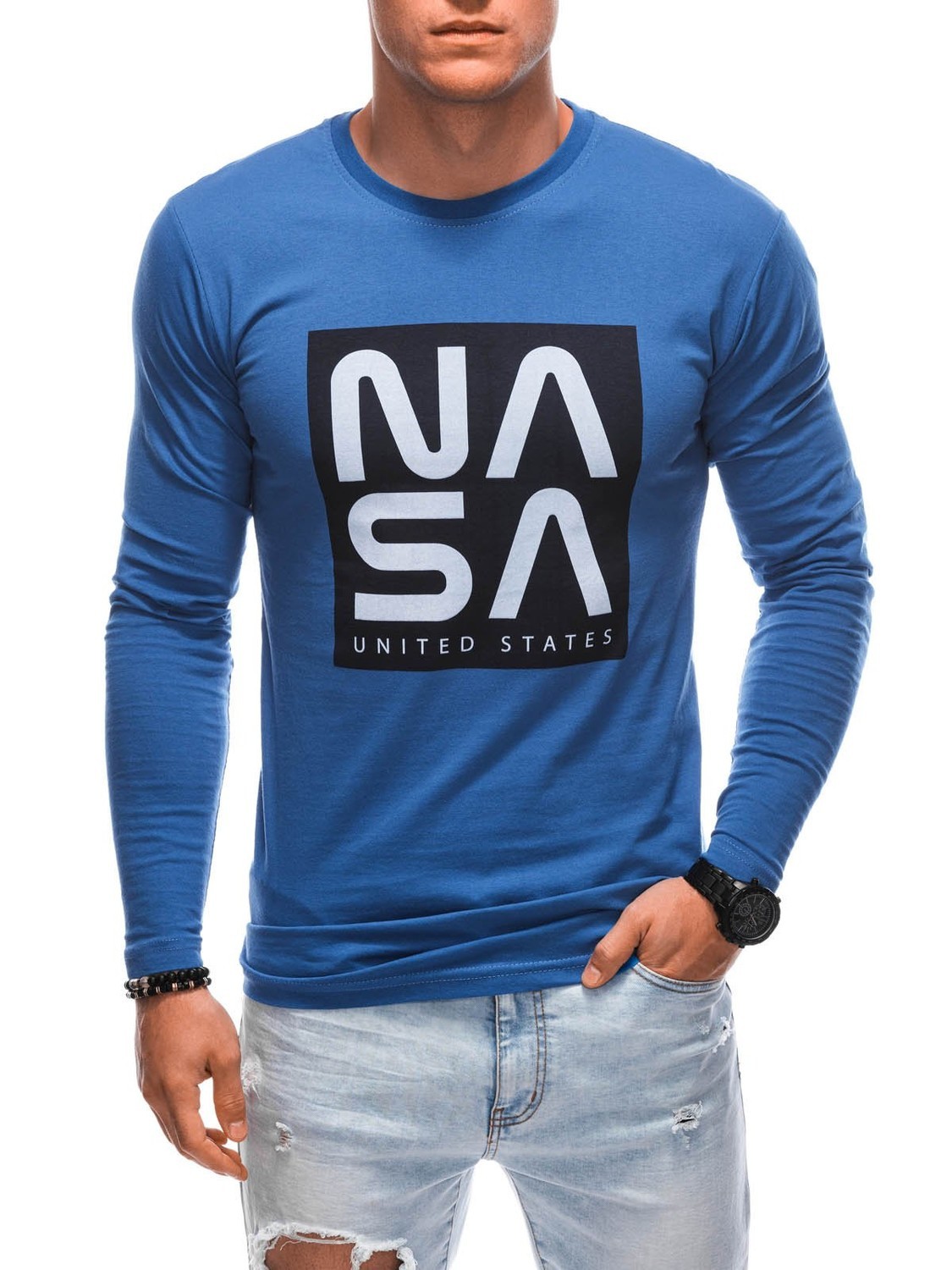 Edoti Men's printed longsleeve