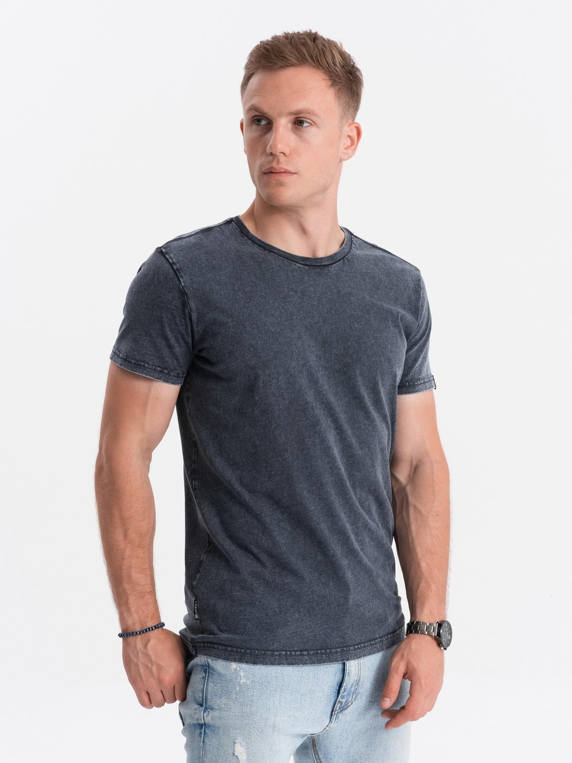 Ombre Men's T-shirt with ACID WASH effect