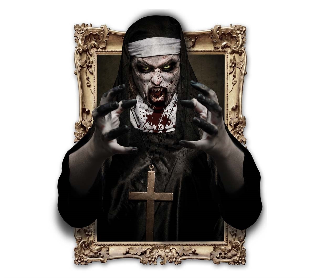 Guirca Dekorácia na stenu - Zombie mníška