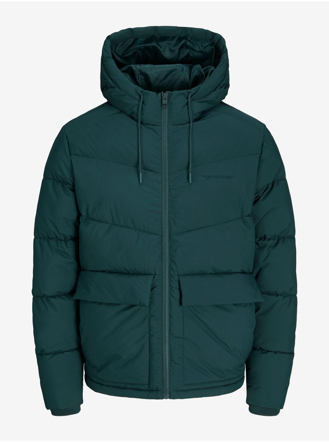 Petrolejová pánska prešívaná zimná bunda Jack & Jones Vester