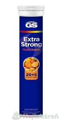 GS Extra Strong Multivitamin šumivé tablety príchuť pomaranč 20+5 (25 ks)