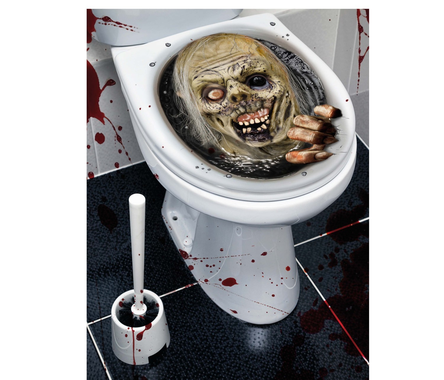 Guirca Dekorácia na toaletnú dosku - Zombie