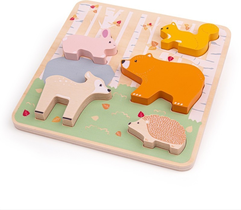 Dřevěné puzzle ANIMALS