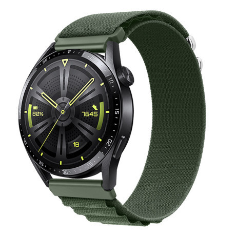 BStrap Nylon Loop remienok na Huawei Watch GT3 46mm, green (SSG037C0309)