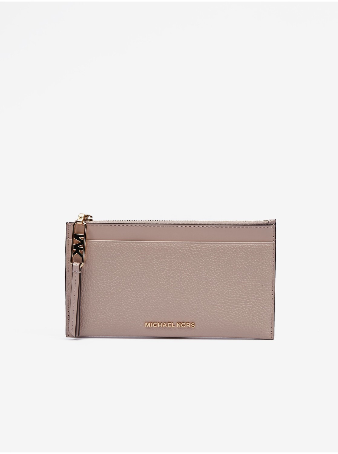 Staroružové dámske kožené púzdro na karty Michael Kors Card Case