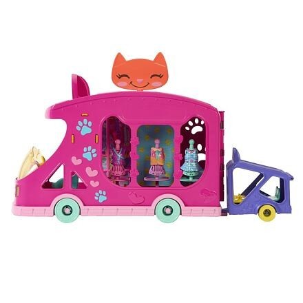 Mattel ENCHANTIMALS MAČIČÍ MÓDNY OBCHOD NA KOLIACH HERNÝ SET