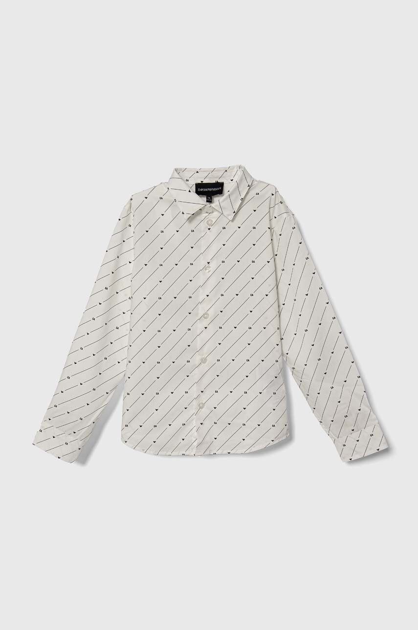 Detská košeľa Emporio Armani biela farba