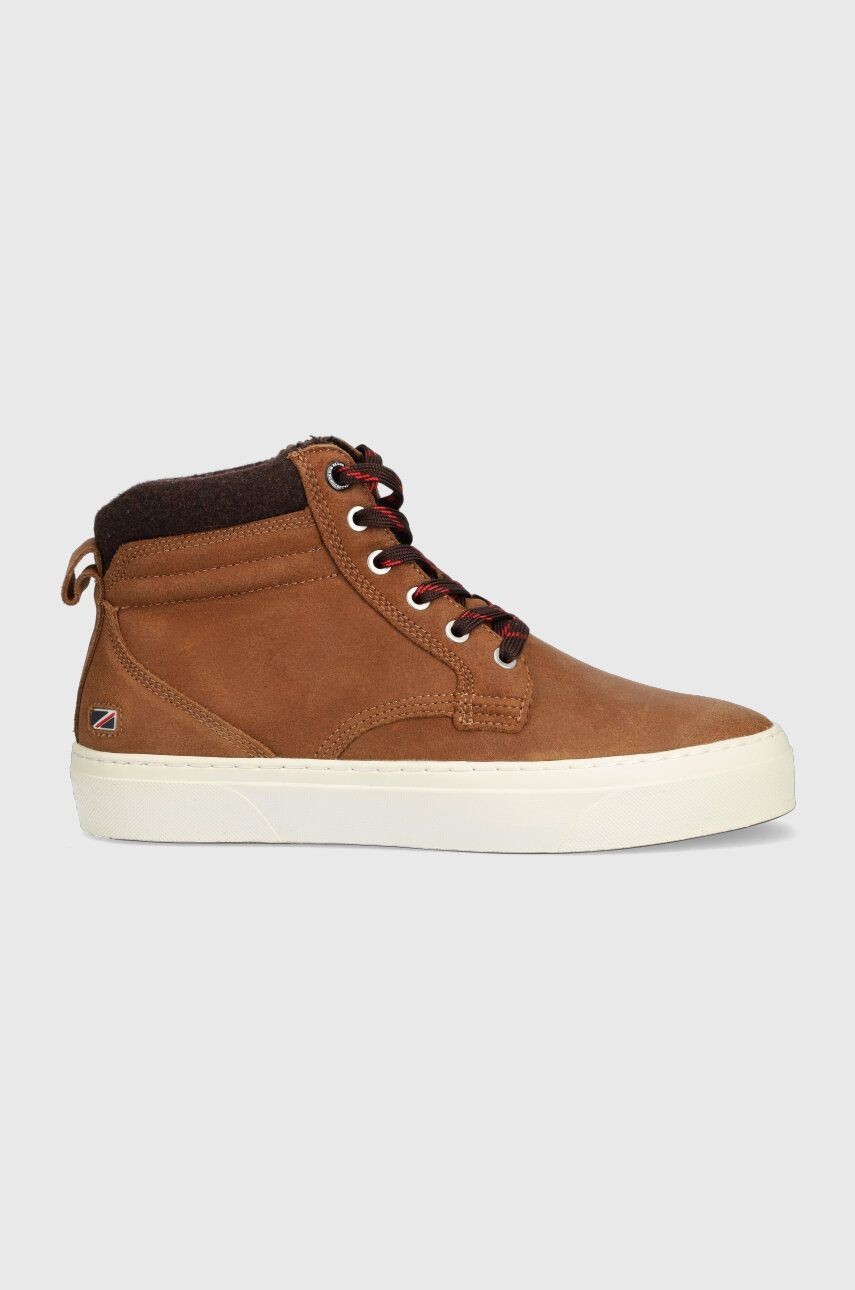 Kožené tenisky Pepe Jeans YOGI BOOT hnedá farba, PMS30998