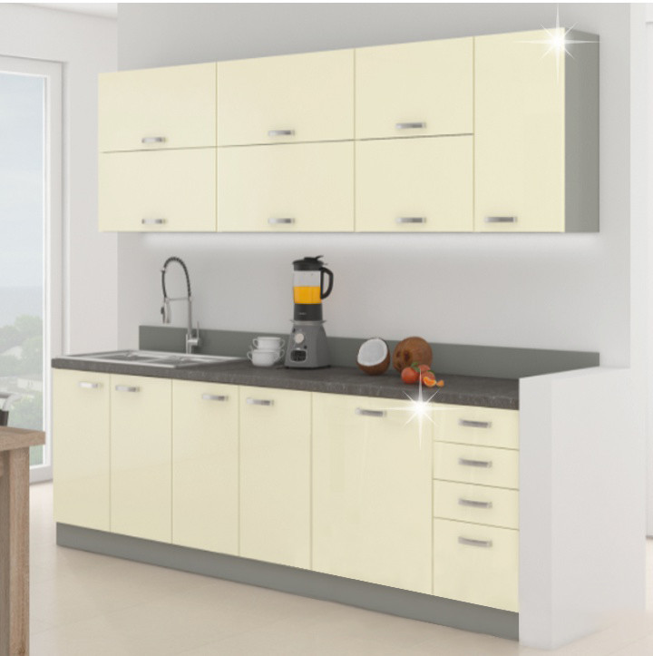 KONDELA Prado 260 kuchyňa krémová