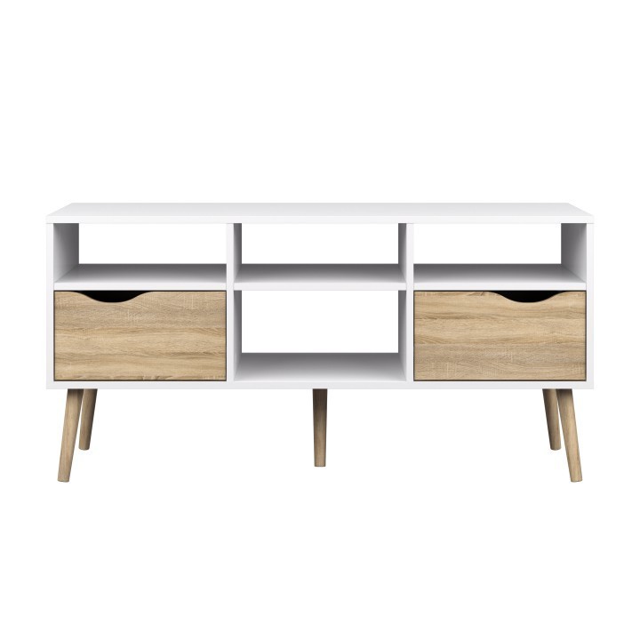 KONDELA Oslo 75391 tv stolík dub sonoma / biela