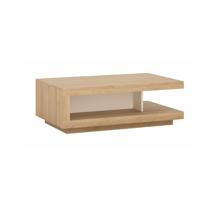 KONDELA Leonardo LYOT konferenčný stolík dub riviera / biela