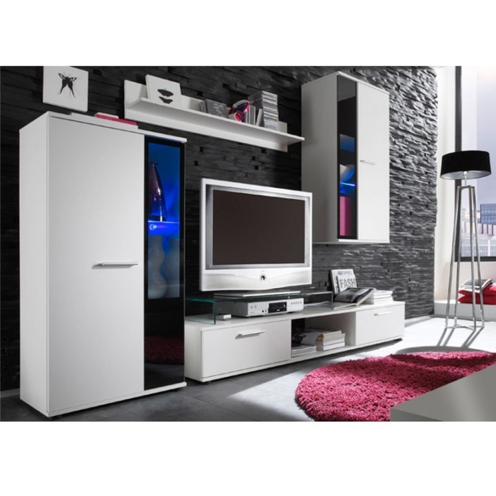 KONDELA Salesa obývacia stena biela