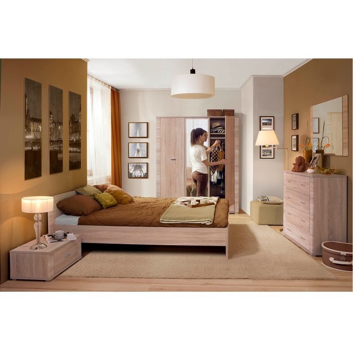 KONDELA Grand spálňa dub sonoma