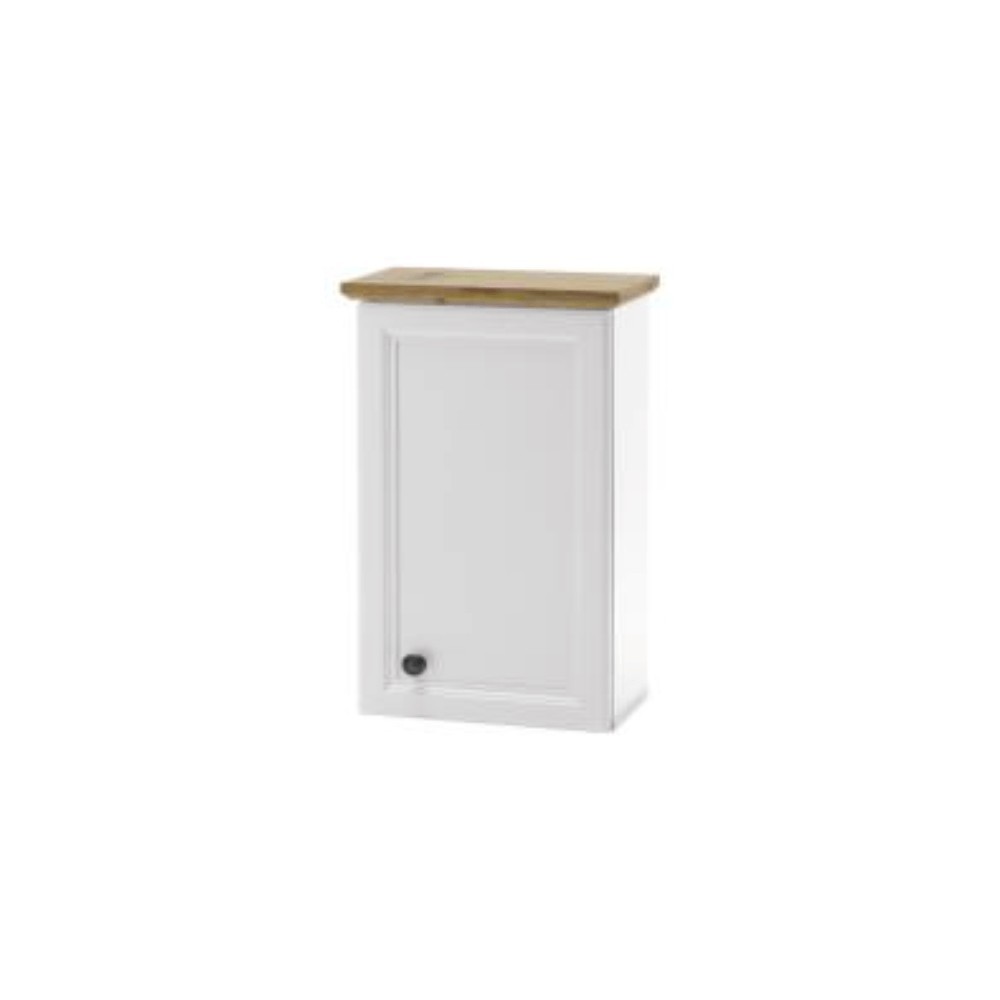 KONDELA Toskana nástenná skrinka do kúpeľne biela / dub artisan
