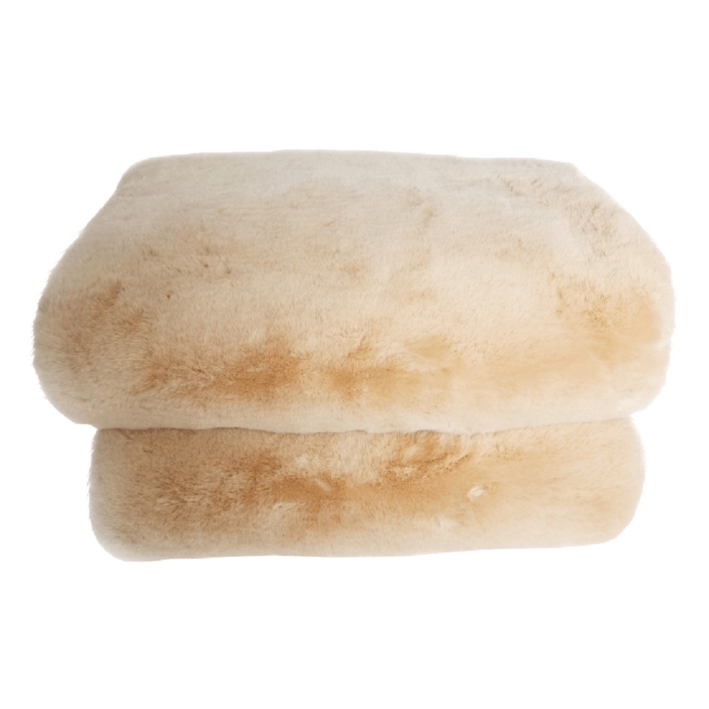 KONDELA Rabita New Typ 2 kožušinová deka béžová