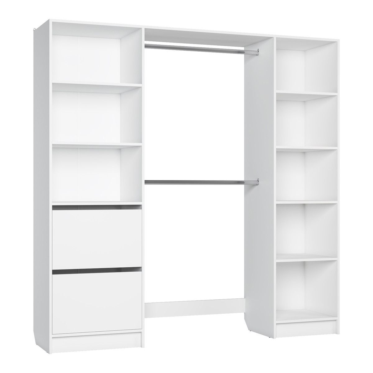 NABBI Saletor šatníkový organizér so zásuvkami biela