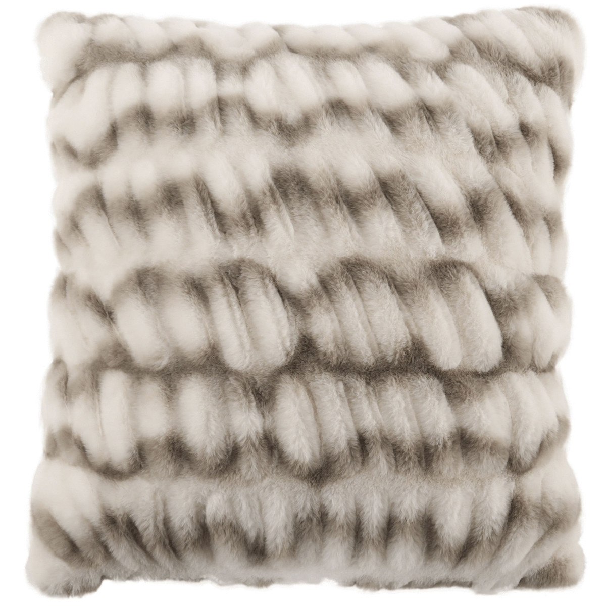 KONDELA Vanke Typ 2 vankúš 45x45 cm biela / sivohnedá (taupe)