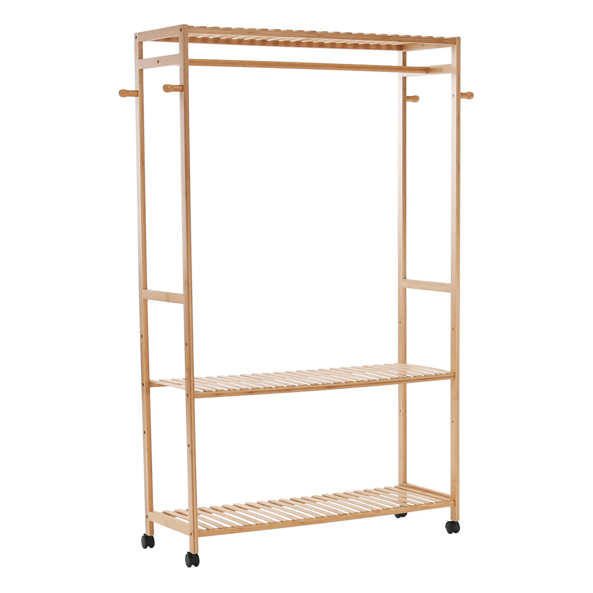 KONDELA Melar šatníkový organizér bambus