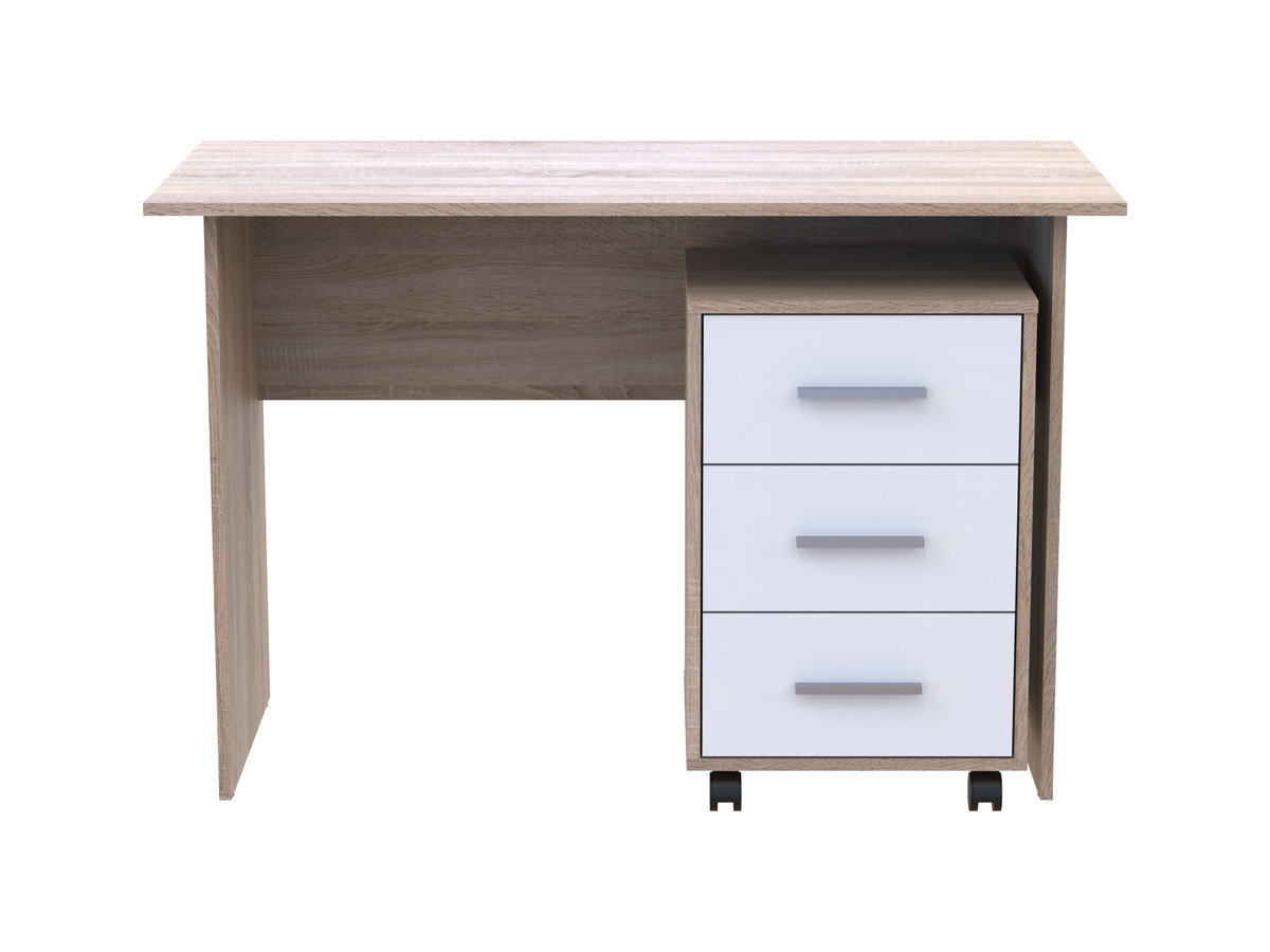 NABBI Talent T3 písací stôl dub sonoma / biela