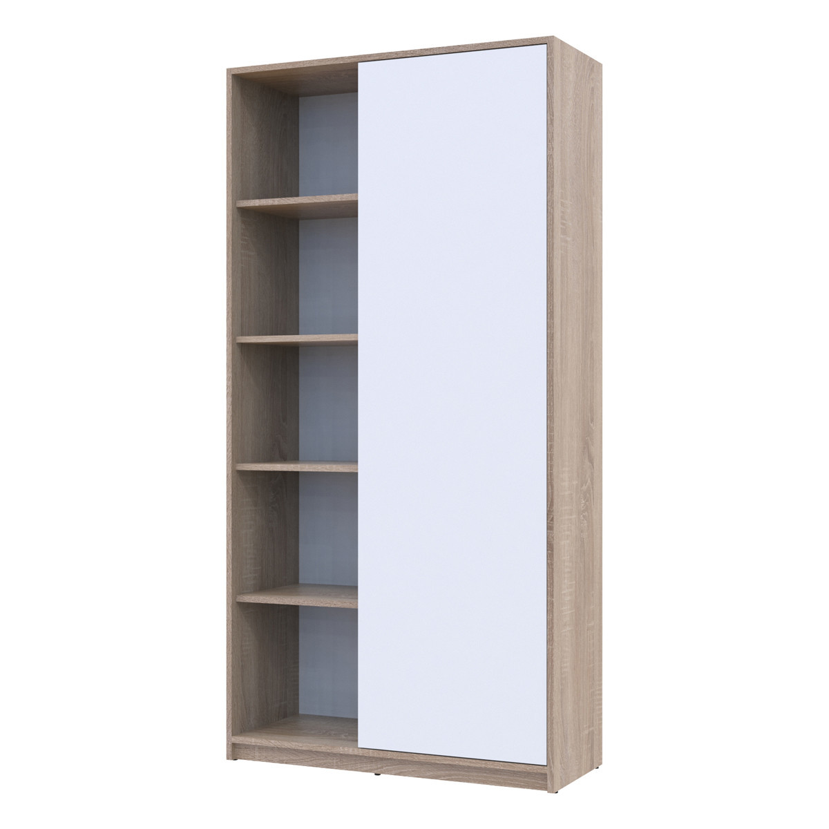 NABBI Sufer jednodverový regál dub sonoma / biela