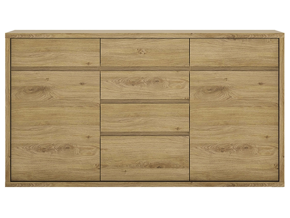 KONDELA Sheldon Typ 41 dvojdverová komoda so zásuvkami dub shetland