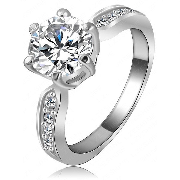 IZMAEL Prsteň Kate Princess Strieborná KP27595 Nastaviteľný