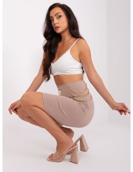 Dámska vypasovaná sukňa ELIAS tmavobéžová