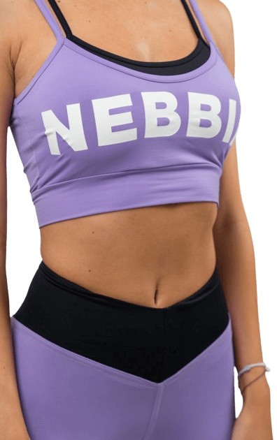 Nebbia dvojvrstvová športová podprsenka flex 241 lila - xs