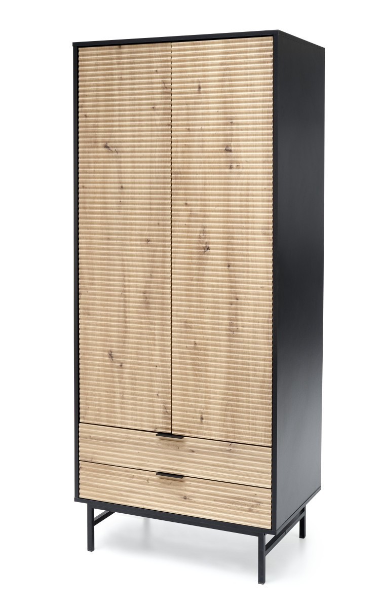 Šatní skříň Murano S-1 dub artisan/černá