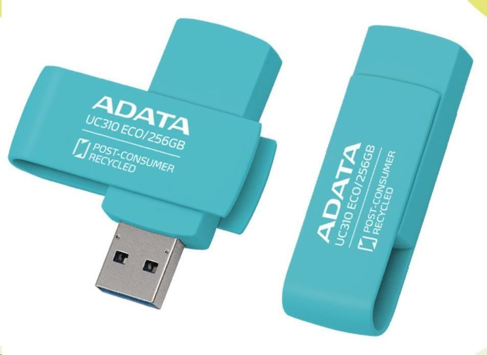 ADATA Flash Disk 256GB UC310 ECO, USB 3.2, modrá