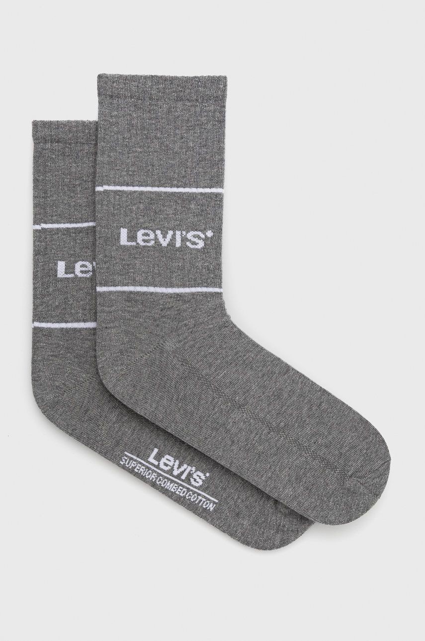 Ponožky Levi's šedá farba