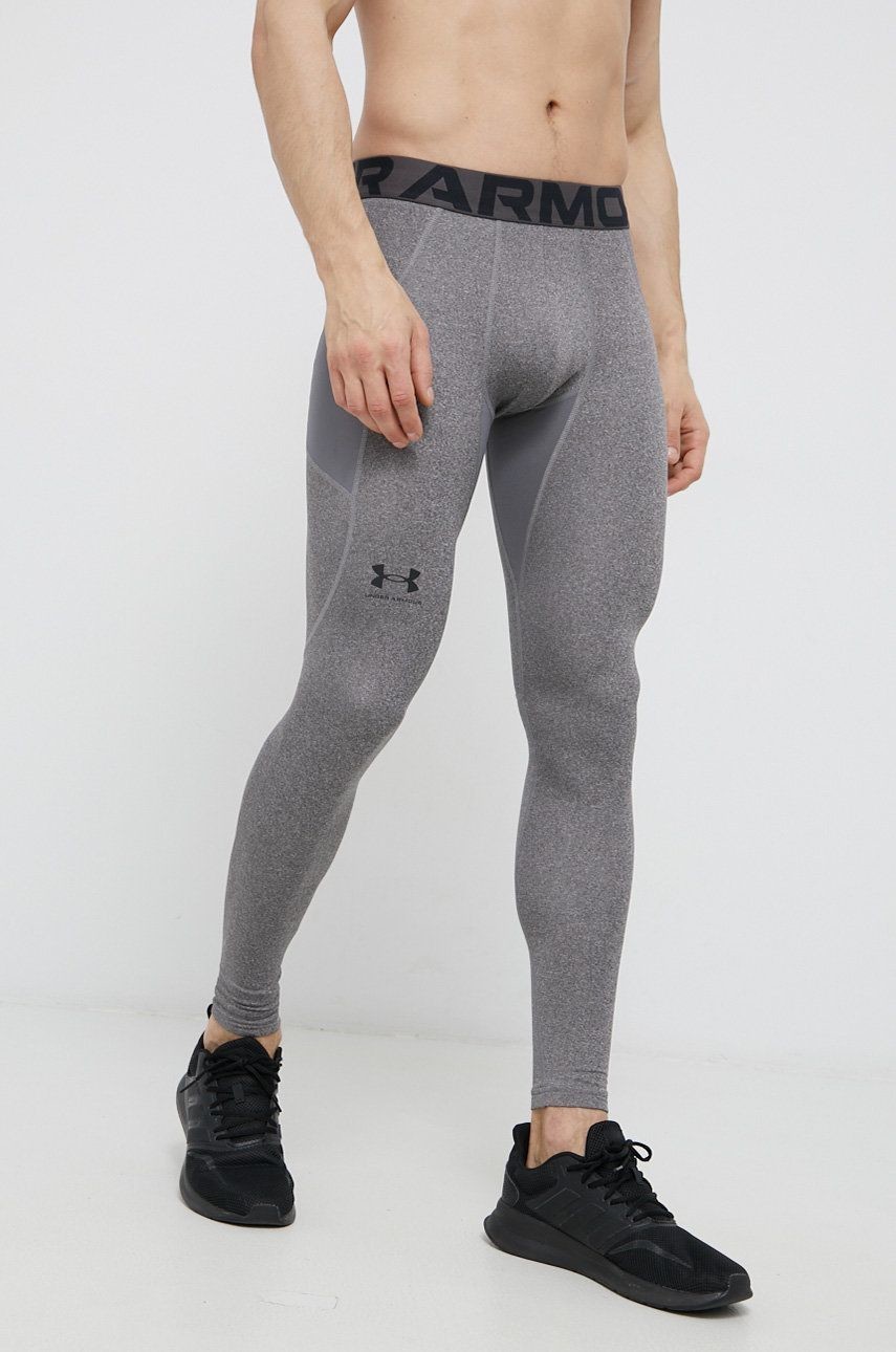 Legíny Under Armour 1366075 pánske, šedá farba, jednofarebné