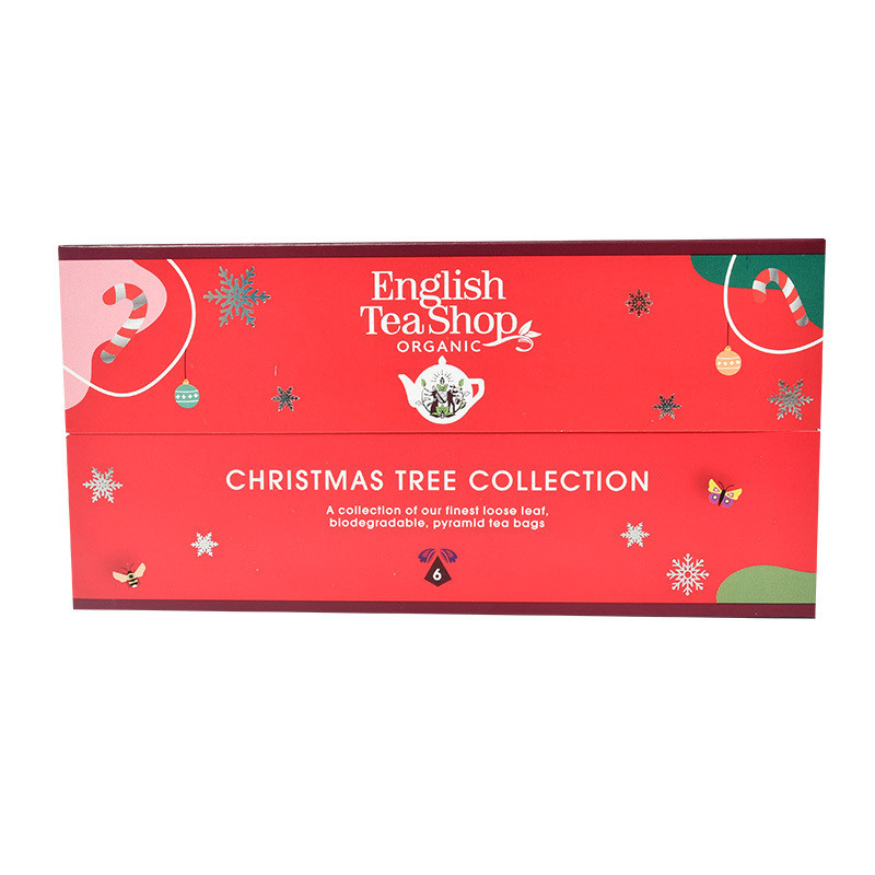 English Tea Shop Vianočná darčeková sada figúrky na stromček 6 pyramídok BIO