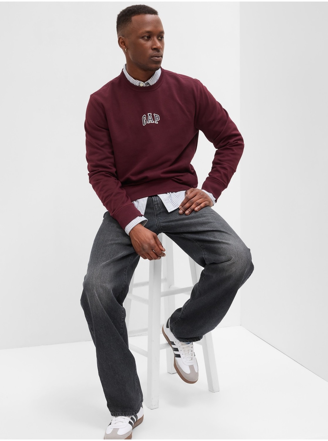 Bordová pánska mikina s logom GAP